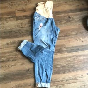 Indigo blue maternity jeans